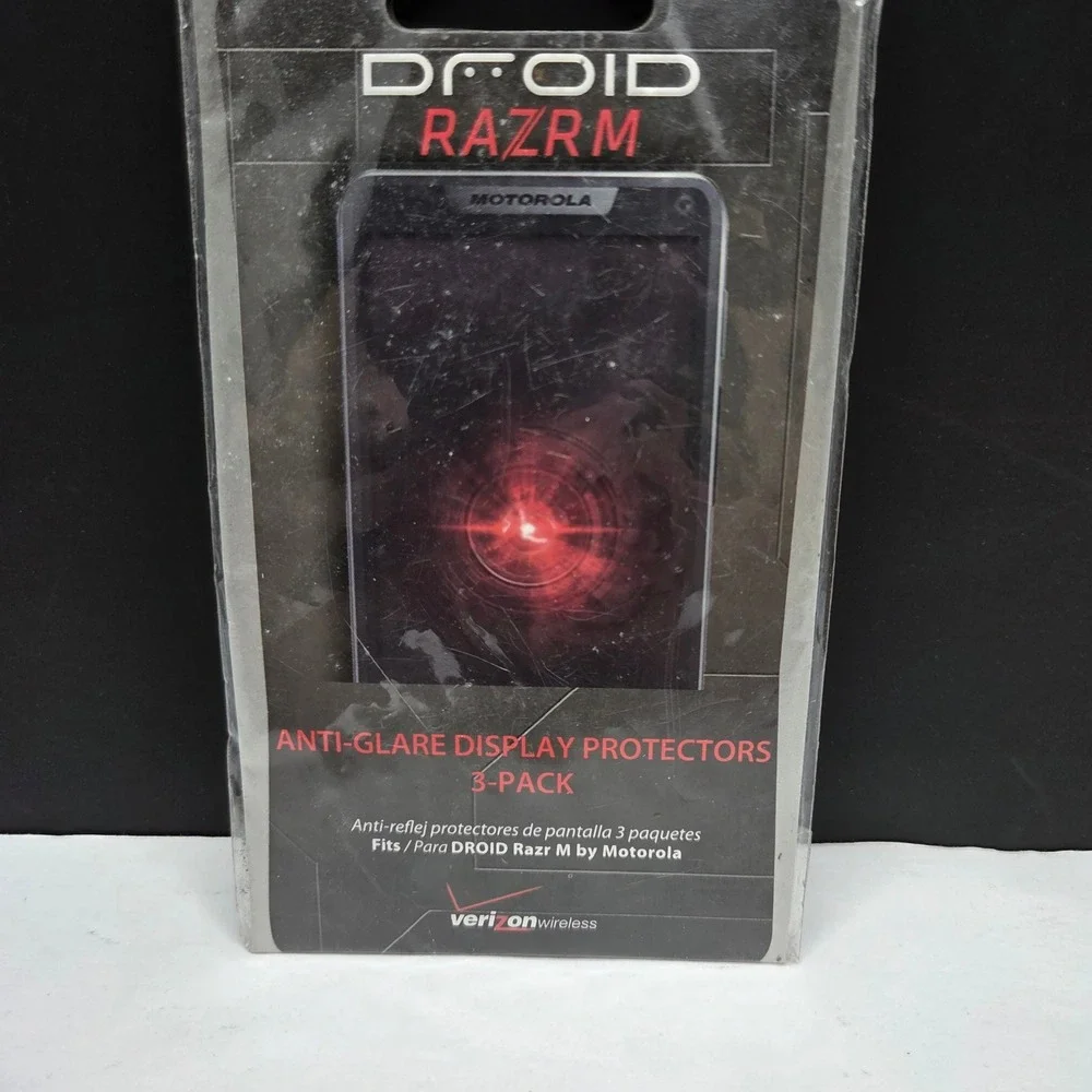 Motorola Droid Razr M Screen Protector 3-Pack Anti-Glare Matte Verizon XT907 New